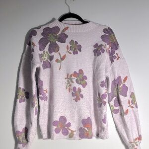 Floral Purple Sweater